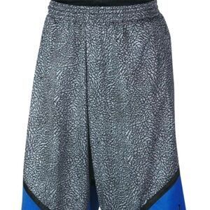 Nike Air Jordan Shorts Mens XL AJ3 Cement Grey Elephant Print Y2K Streetwear